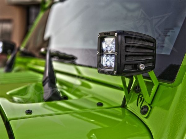 Rigid Industries Jeep JK - A-Pillar Mount Kit - Mounts set of Dually D2 For Discount - Image 5