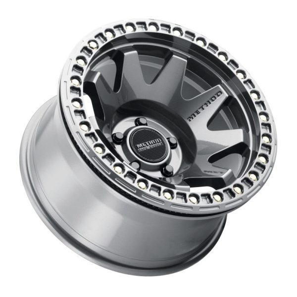 Method MR108 17x9 -44mm Offset 5x5 71.5mm CB Gloss Titanium w BH-H24125-38 Wheel For Cheap