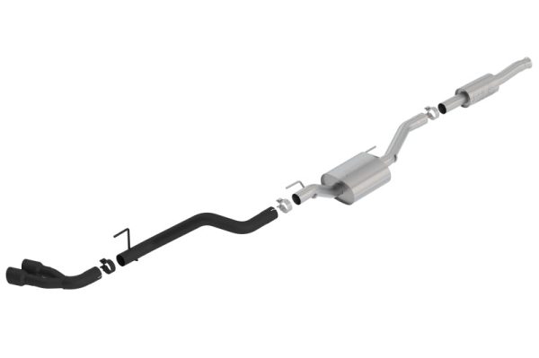 Borla 2020 Jeep Gladiator JT 3.6L V6 AWD ATAK Dual Side Catback w  Black Tips For Sale