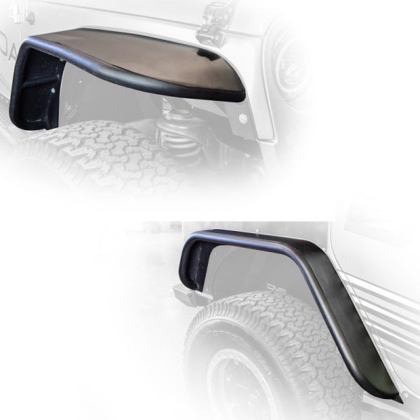 DV8 Offroad 07-18 Jeep Wrangler JK Front & Rear Flat Tube Fenders Supply - Image 4