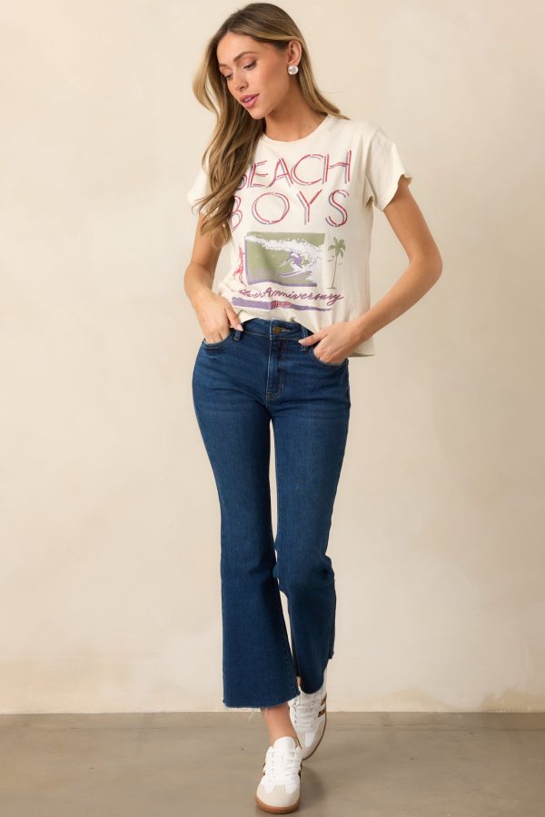 The Beach Boys Vintage Ivory Silver Anniversary Solo Tee For Sale - Image 5