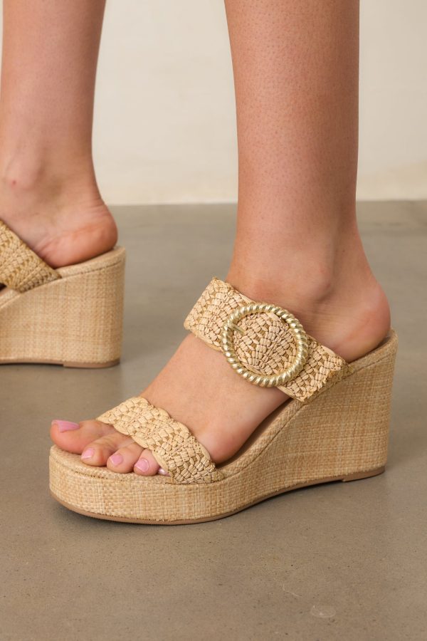 Across The Boardwalk Natural Platform Wedge Sale - Image 2