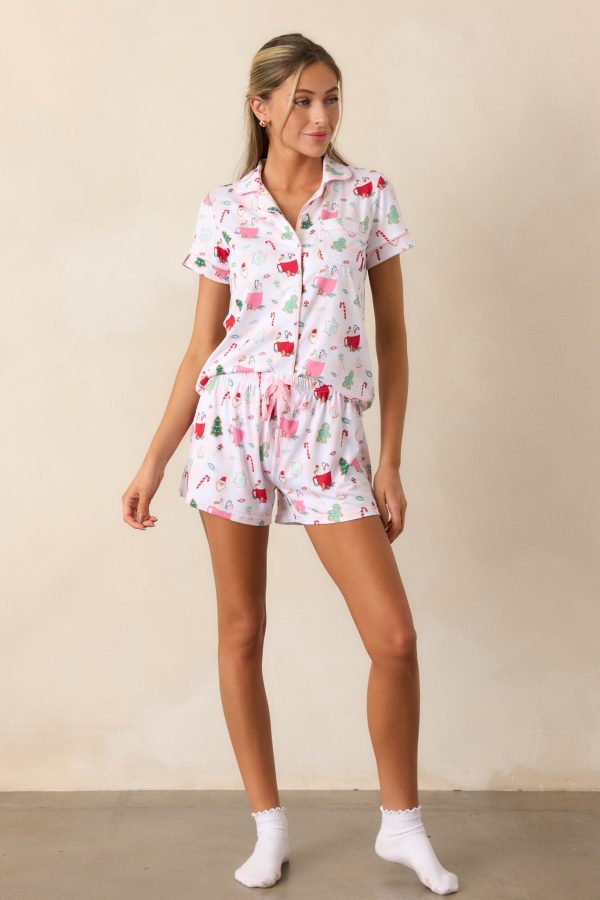 Peppermint Cocoa Bliss Ivory Pajama Top Online Sale - Image 3