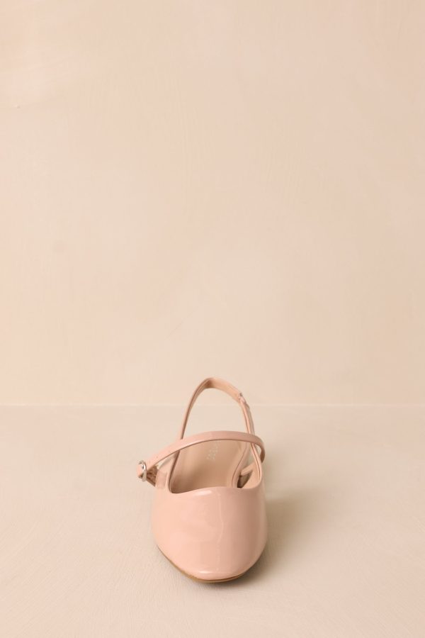 Walk The Talk Beige Slingback Mary Jane Flats Online - Image 4